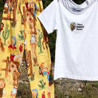 cowboy pajamas ruffles white shirt